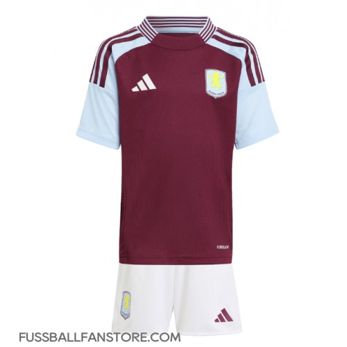 Aston Villa Replik Heimtrikot Kinder 2024-25 Kurzarm (+ Kurze Hosen)